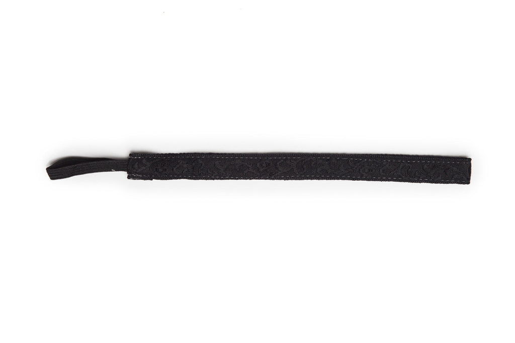 Black Scroll Solid - Skinny Headband