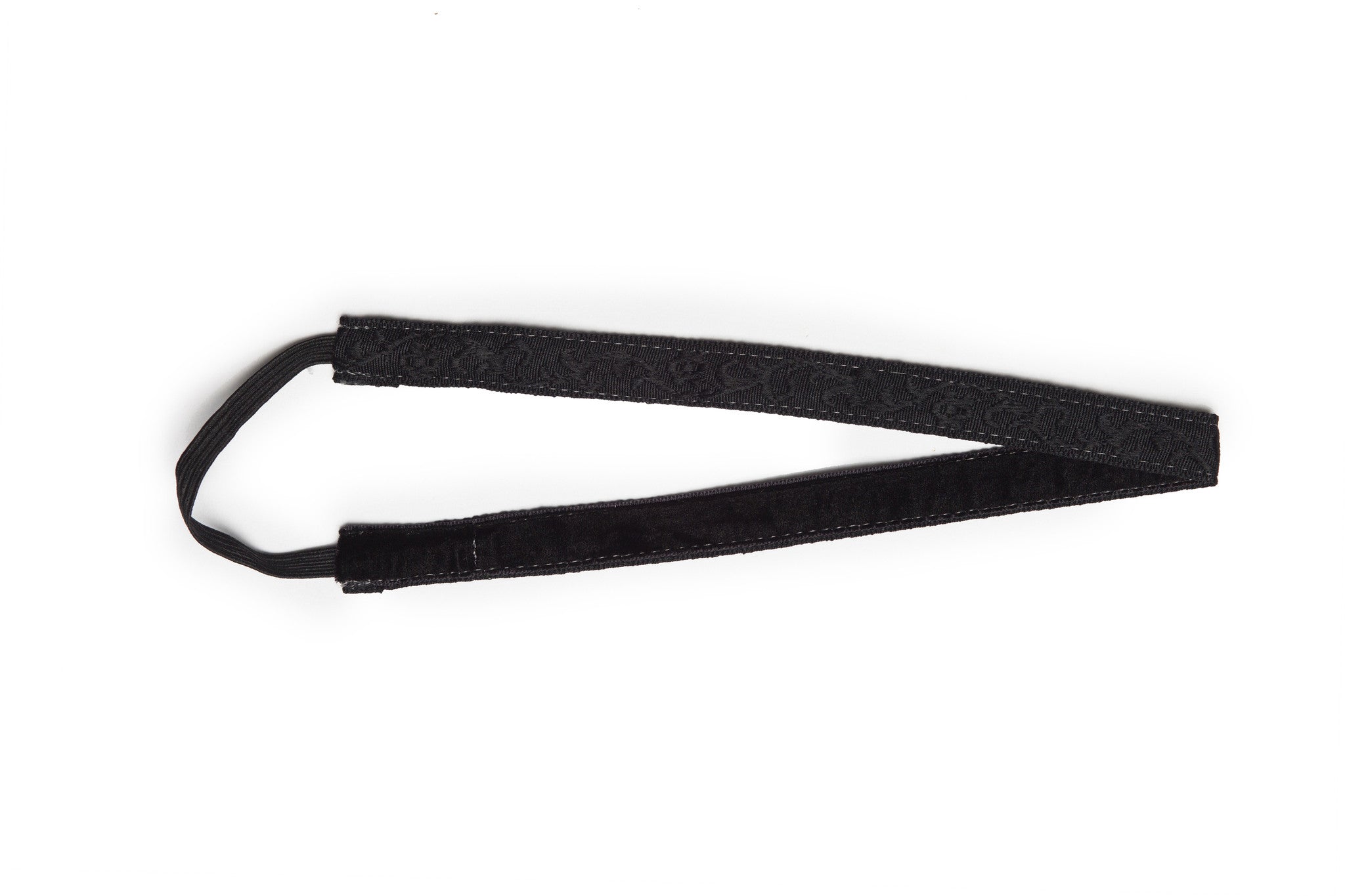Black Scroll Solid - Skinny Headband