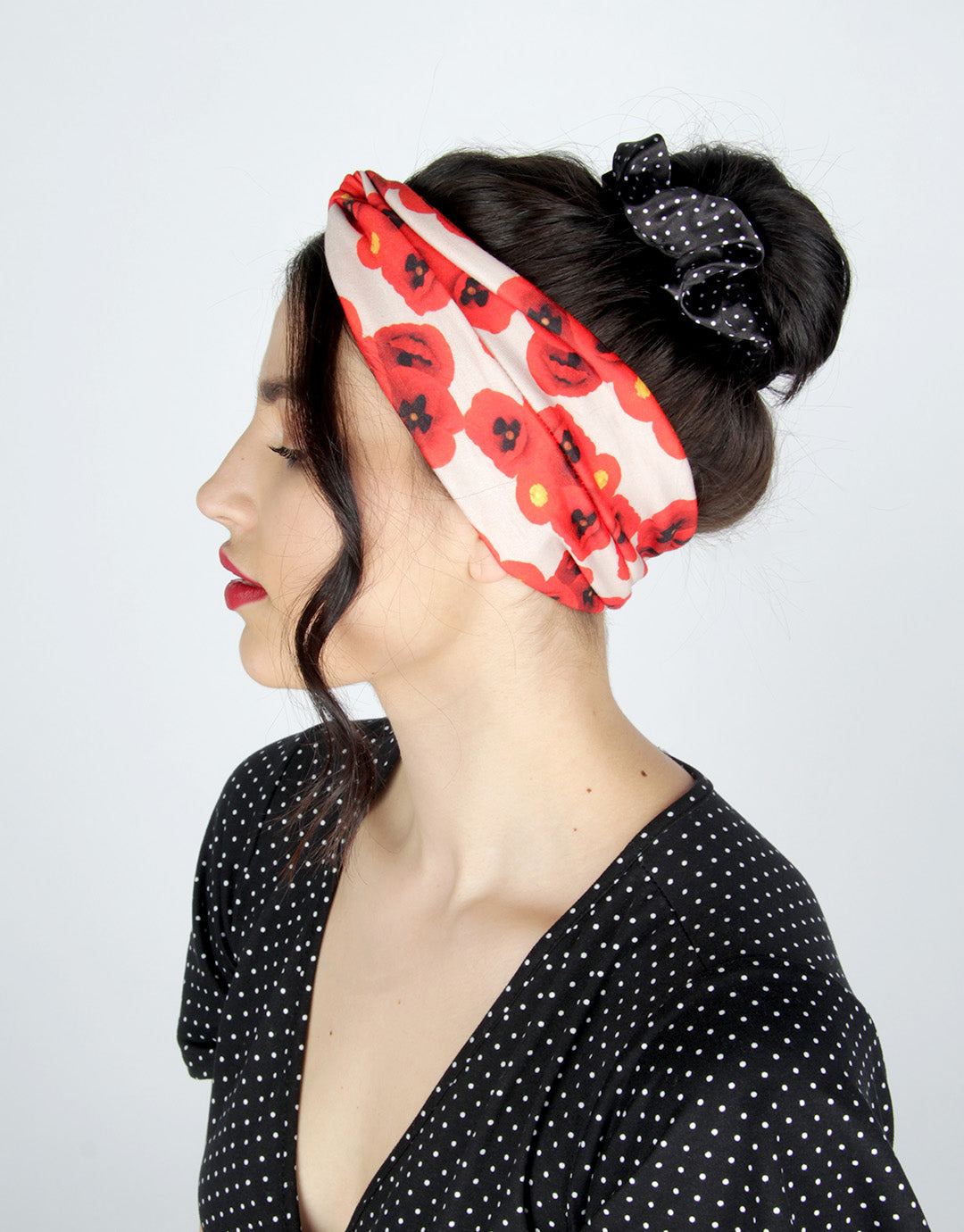 Provincial Poppy - Classic Twist Headwrap