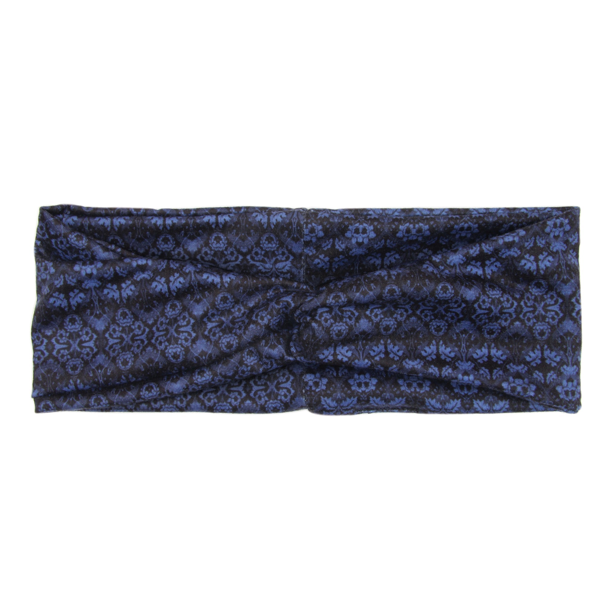 Blue Brocade - Classic Twist Headwrap