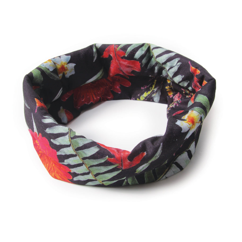 Dark Botanical - Infinity Headwrap / Buff
