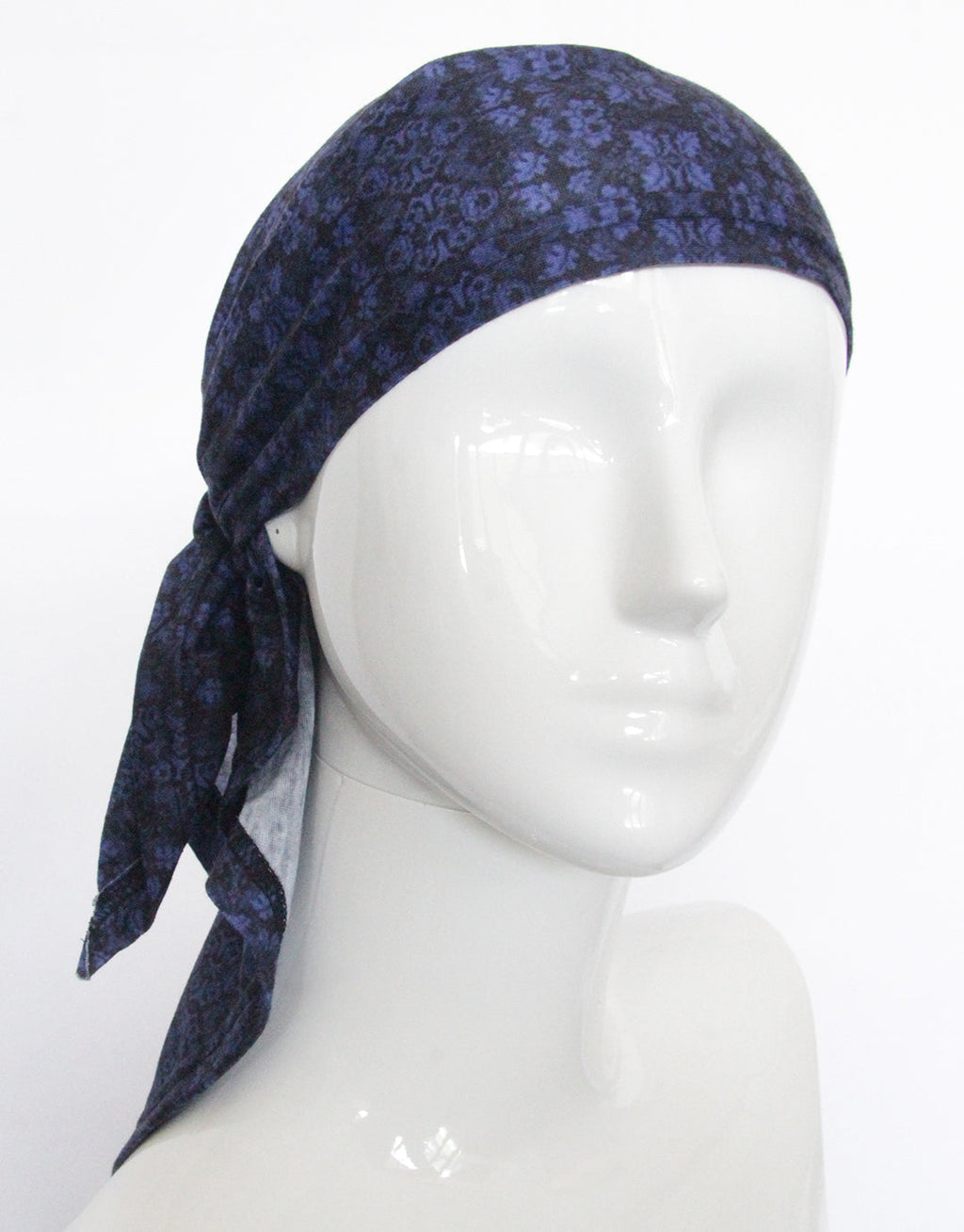 Blue Brocade - Multi-style Headwrap