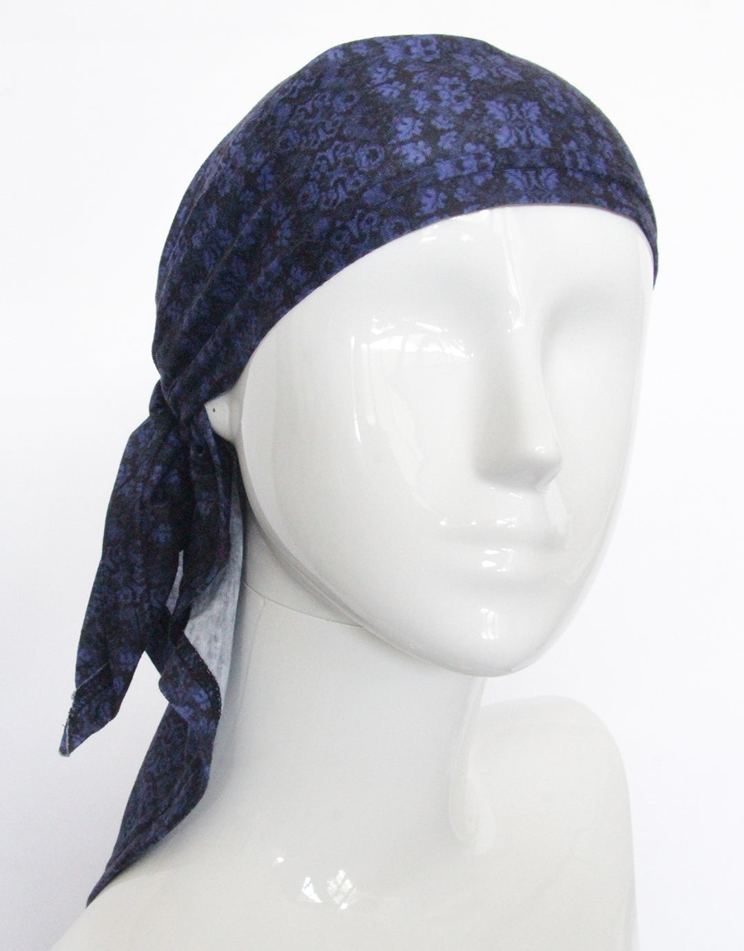 Blue Brocade - Multi-style Headwrap